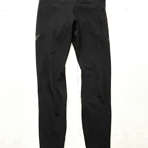 Nike Fast Dri-FIT Black Mid Rise 7/8 Leggings Reflective Zip Pocket Size XS - Picture 2 of 16